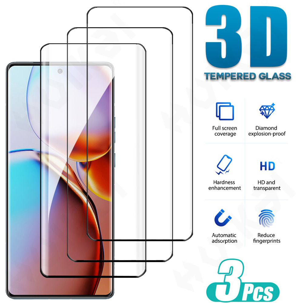 Curved Edge Screen - 1-3 Pcs Tempered Glass For Motorola
