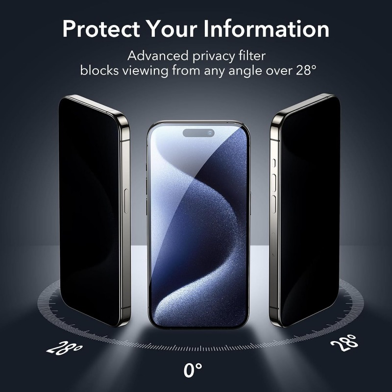 2-Pack Anti-Spy Tempered Glass - огляд і ціна Privacy Filter 2Pack