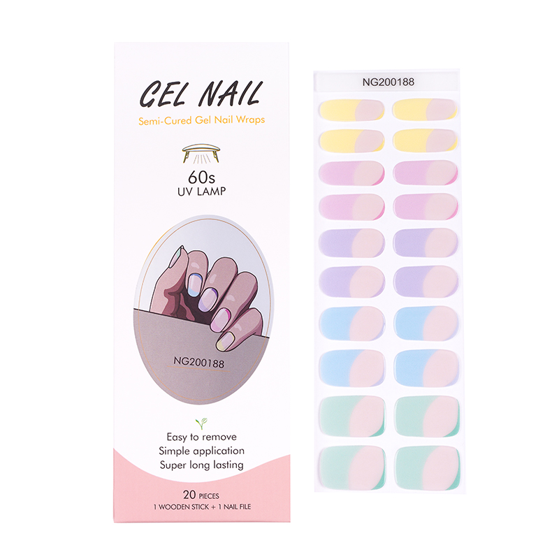 Huizi French Gel Nail Strips P - огляд і ціна Full Cover Adhesive