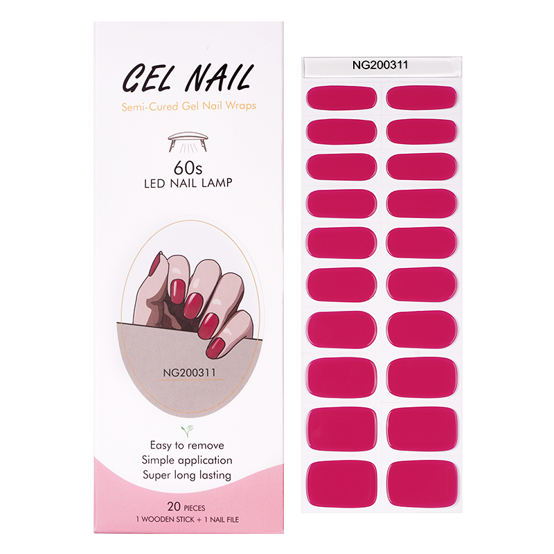 Huizi French Gel Nail Strips P - огляд і ціна Full Cover Adhesive